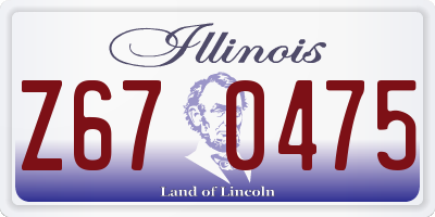IL license plate Z670475