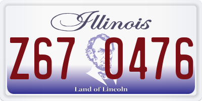 IL license plate Z670476