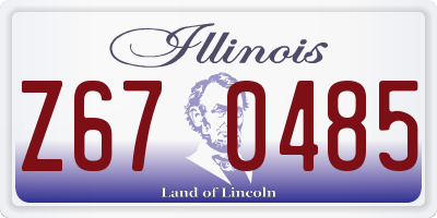 IL license plate Z670485