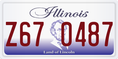 IL license plate Z670487
