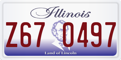 IL license plate Z670497