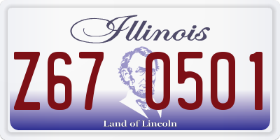 IL license plate Z670501