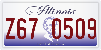 IL license plate Z670509