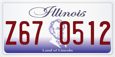 IL license plate Z670512