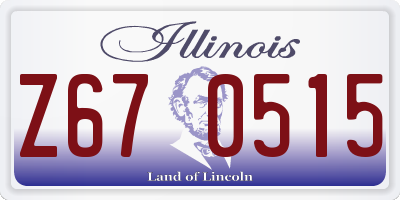 IL license plate Z670515