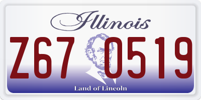 IL license plate Z670519