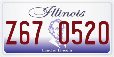 IL license plate Z670520