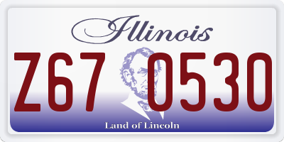 IL license plate Z670530
