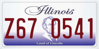 IL license plate Z670541