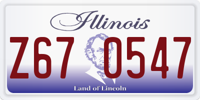 IL license plate Z670547