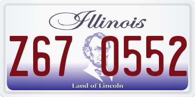 IL license plate Z670552
