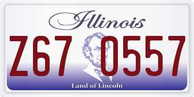 IL license plate Z670557