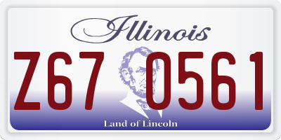IL license plate Z670561