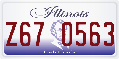 IL license plate Z670563