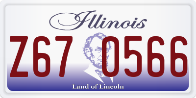 IL license plate Z670566