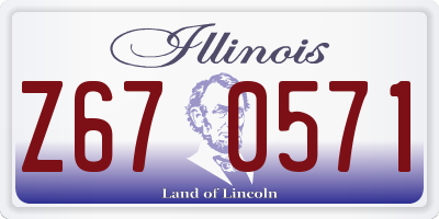 IL license plate Z670571