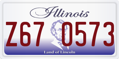IL license plate Z670573