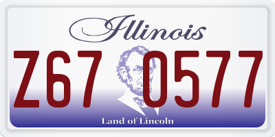 IL license plate Z670577
