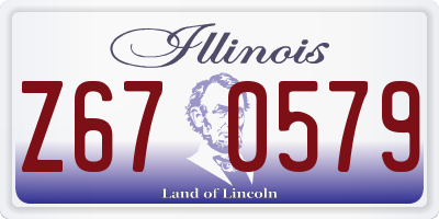 IL license plate Z670579