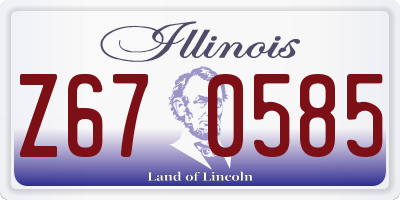 IL license plate Z670585