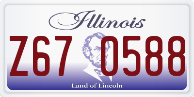 IL license plate Z670588