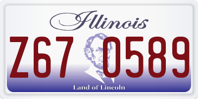 IL license plate Z670589