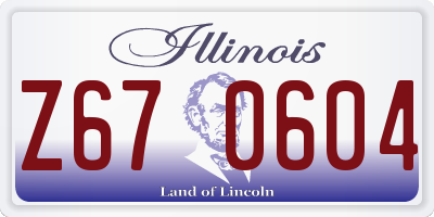 IL license plate Z670604