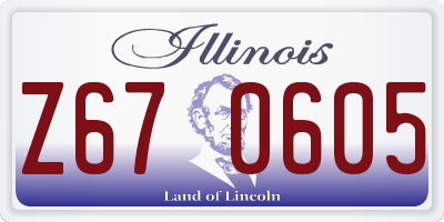 IL license plate Z670605