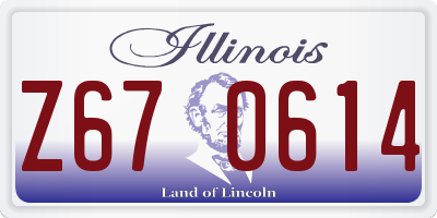 IL license plate Z670614