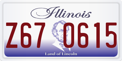 IL license plate Z670615