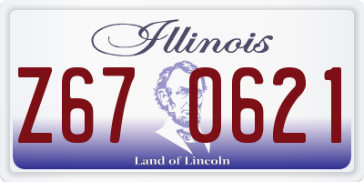 IL license plate Z670621