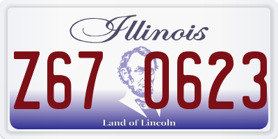 IL license plate Z670623