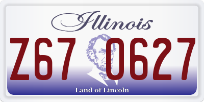 IL license plate Z670627