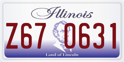 IL license plate Z670631