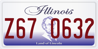 IL license plate Z670632