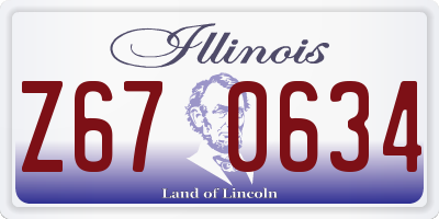 IL license plate Z670634