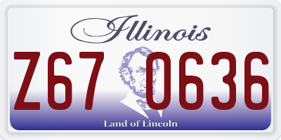 IL license plate Z670636