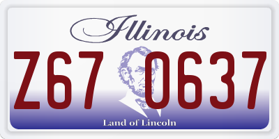IL license plate Z670637