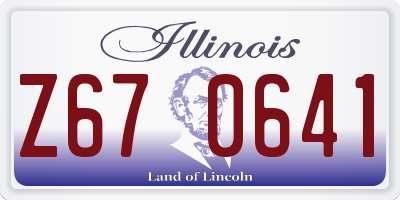 IL license plate Z670641