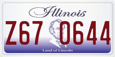 IL license plate Z670644