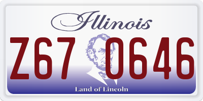IL license plate Z670646