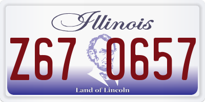 IL license plate Z670657