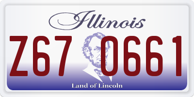 IL license plate Z670661