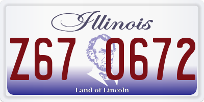 IL license plate Z670672