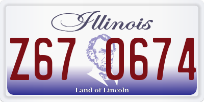 IL license plate Z670674