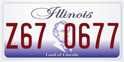 IL license plate Z670677