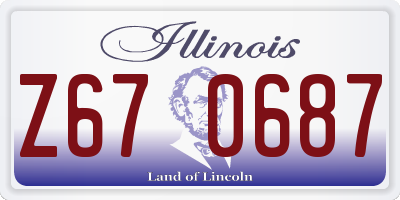 IL license plate Z670687
