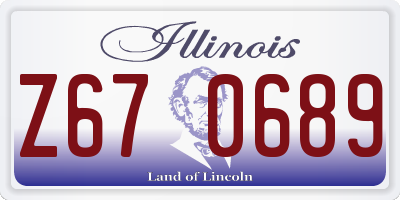 IL license plate Z670689