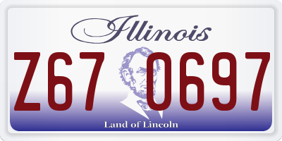 IL license plate Z670697