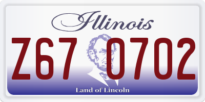 IL license plate Z670702